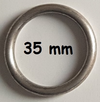 Ring, 35mm, gegossen, altsilbern