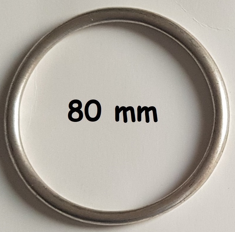 Ring, 80mm, gegossen, altsilbern