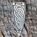 Wikinger-Gürtelspitze, silberfarben, für 3cm breite Gürtel