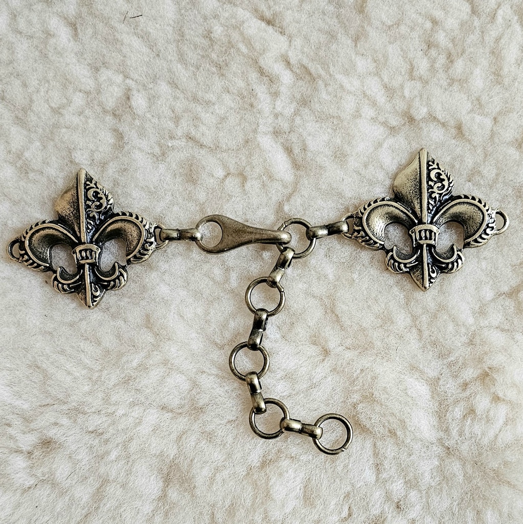 LILIEN,Verschluss,Fb:messing,Umhang,Mittelalter,Larp,Royal