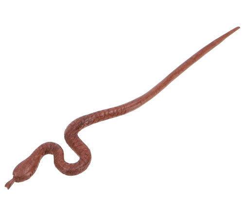 [35961] Holz Haarstab, Ethno Haarspange - Schlange/hell - 17 cm