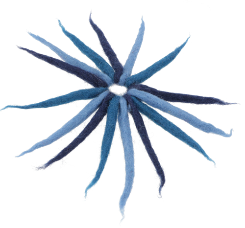 [41814] Filzhaargummi, Elfen Haarschmuck - blau