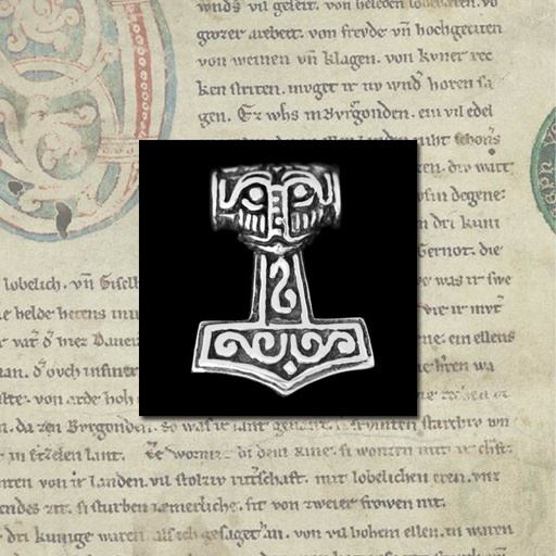 [at29-2] Anhänger Thorshammer STEINTHOR II aus Silber – Wikinger Mjölnir Amulett 2,4 cm