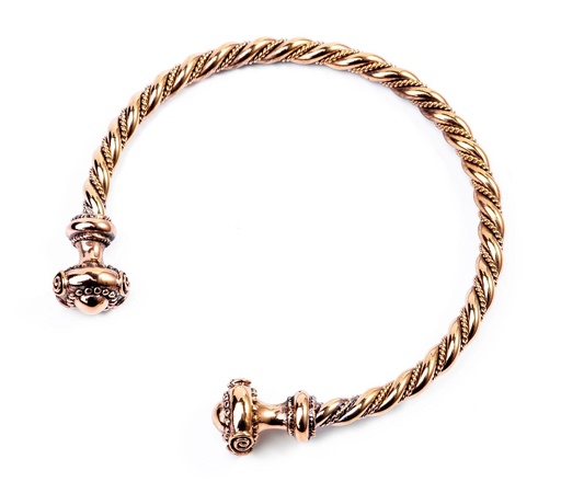 [armb55] Keltischer Armreif NARISCA aus Bronze Ø 5,6 cm – Latènezeitlicher Frauenschmuck
