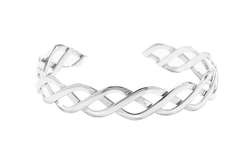 [arm64] RODA Armreif aus Silber – Keltischer Damenreif mit Ornamentstruktur Ø 5,6 cm
