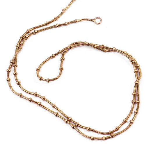 [4568] Bronzehalskette mit kleinen Kugeln 45 cm - Accessoire Schmuck für Mittelalter, Larp, Reenactment und Fantasy