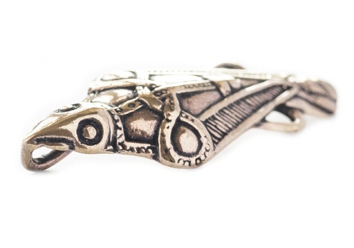 [avb512] Wikinger Anhänger 'Munin - Odins Rabe' aus Bronze - Mittelalter, Larp, Reenactment Schmuck