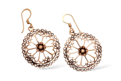 [ohb577] Ohrhänger AMARIL aus Bronze 4,6 cm – Mittelalterlicher Ornament-Schmuck