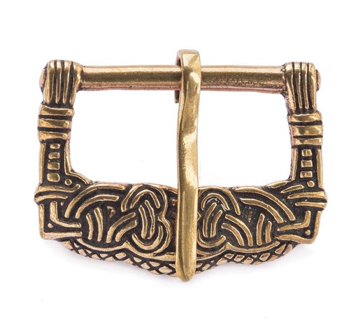[fb84] Snorri – Gürtelschnalle' aus Bronze - Mittelalter, Larp, Fantasy Schmuck