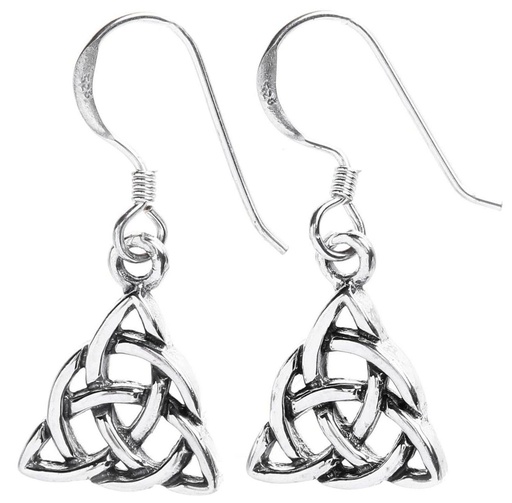 [oh55] Ohrhänger Nuada Celtic Triskel aus 925 Silber – Keltische Triskele Ohrschmuck 1,5 cm