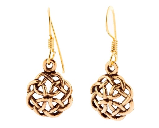 [ohb104] NIANA Ohrhänger aus Bronze – Keltische Ohrringe mit Knotenmuster 2,9 cm