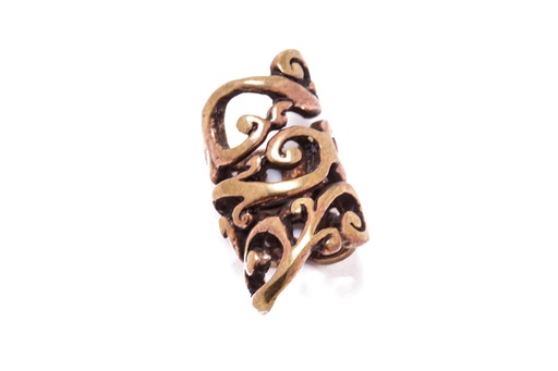 [17246] Haarperle Bartperle 'Clara' Bronze Haarschmuck Spirale des Lebens Schmuck