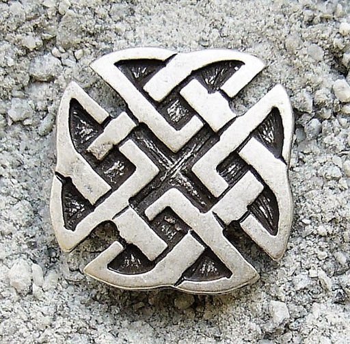 [34164] keltisches Kreuz, Beschlag silberfarben