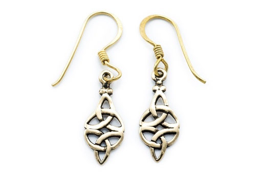[ohb521] Ohrhänger Nuada Celtic aus Bronze – Keltischer Ohrschmuck mit Spiralmuster 3,3 cm