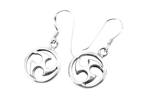 [oh61] Ohrhänger RUNA aus 925er Silber 1,8 cm – Keltische Triskele Ohrringe massiv & symbolisch