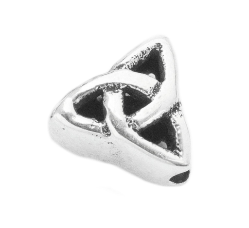 [ap33] Alayna Celtic Trinity Schmuckperle Silber 925 Bartperle Lockenperle - Accessoire für Historische Gewandungen, Reenactment und Liverollenspiel