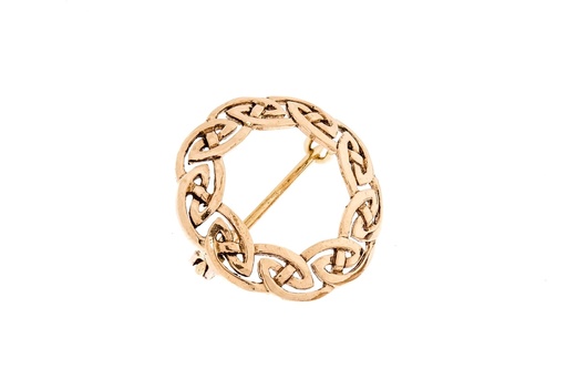 [fb73] Fibel Brosche 'Niana - Keltischer Knoten' aus Bronze - Mittelalter, Larp, Fantasy Schmuck