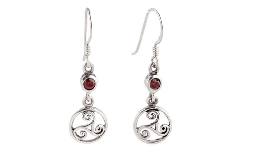 [oh119] CARYS Ohrringe aus Silber – Keltische Triskele Ohrhänger 3,5 cm