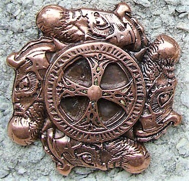 [33004] Wikinger Kreuz, kupferfarbener Beschlag
