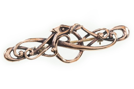 [fb76] Wikinger Fibel „Thialthar – Drache“ aus Bronze – Brosche 5,4 cm im Tierstil der Wikingerzeit