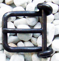 [B697-3] Forged 3 Mittelalter-Schließe – 3 cm Gürtelschnalle in Schmiedeoptik mit zweiteiligem Aufbau