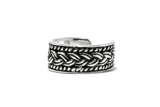 [ok11] Ohrklemme ARA aus 925er Silber 5 mm – Keltischer Knoten Ohrschmuck ohne Stechen