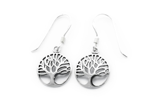[oh111] Keltische Ohrhänger Naly aus Silber – Kleiner Lebensbaum Ohrschmuck 2,8 cm