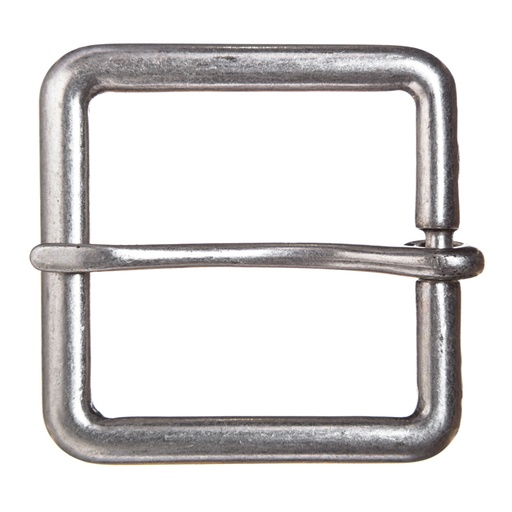 [B622-1] Silberfarbene Dornschließe „Sander“ – puristische Gürtelschnalle aus Zamak für 4 cm Gürtel