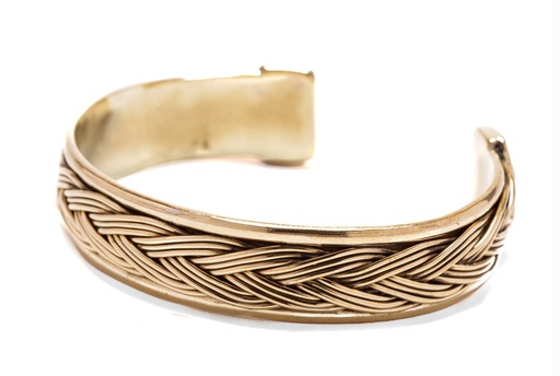 [armb64] Armreif RAYA aus Bronze Ø 5,8 cm – Wikingerschmuck mit keltischem Knoten