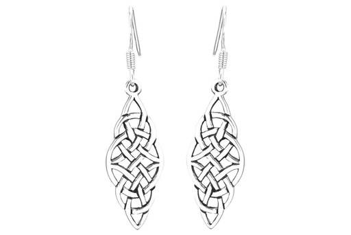 [oh145] Ohrhänger 'Celtic Asgard' Silber 925 -  Schmuck für Mittelalter, Reenactment und Larp
