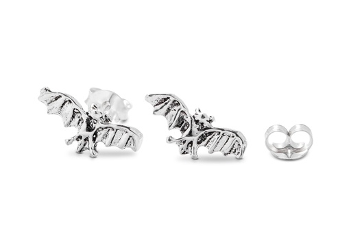 [ost21] SALA Ohrstecker aus Silber – Fledermaus Mini Ohrschmuck 1,3 cm