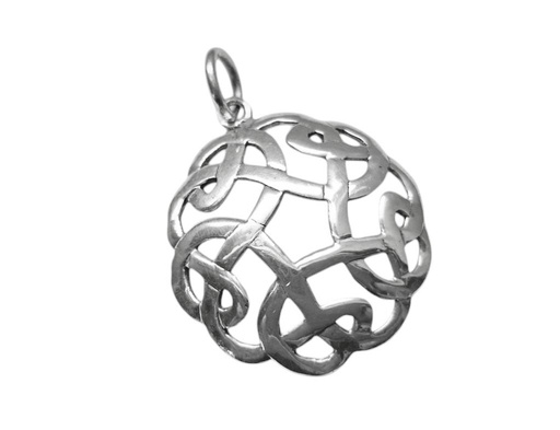 [ac75] Schmuck Anhänger Amia 3,6 cm – Silber 925 – Keltisches Knotenmuster für Schutz & Unendlichkeit