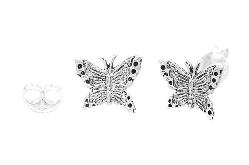 [ost75] Ohrstecker Skyla aus Silber – Schmetterling Ohrringe 925er Glückssymbol 8 mm