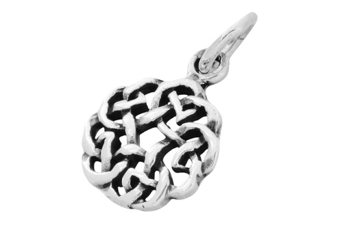[ac53] Keltisches Amulett, Anhänger 'Keltischer Knoten' aus Silber 925- Mittelalter, Larp, Reenactment Schmuck