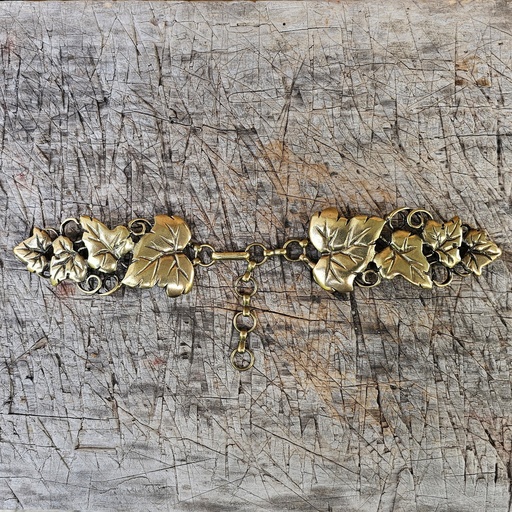 [V-1712-2] Mantelverschluß Gewandverschluß Weinranke messing Vine Oberon