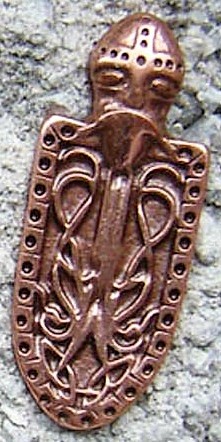 [33005] Wikinger Schild, kupferfarbener Beschlag