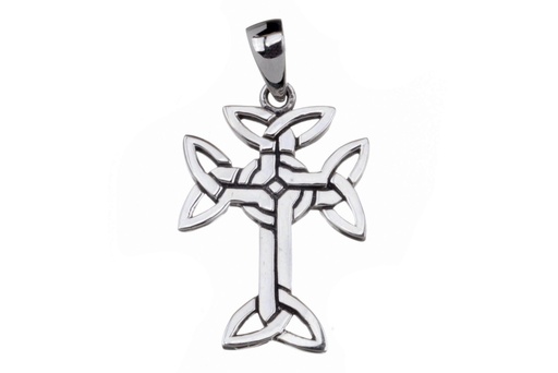[ak40] Keltisches Amulett, Anhänger 'Aaran - Kreuz ' aus Silber 925- Mittelalter, Larp, Reenactment Schmuck