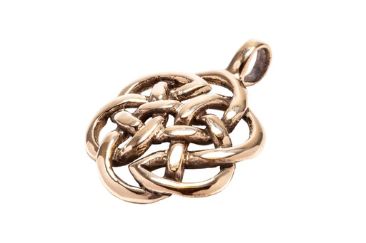 [acb513] Schmuck Anhänger Devina Ø 2,2 cm – Bronze – Keltisches Knotensymbol für Freundschaft & Verbundenheit