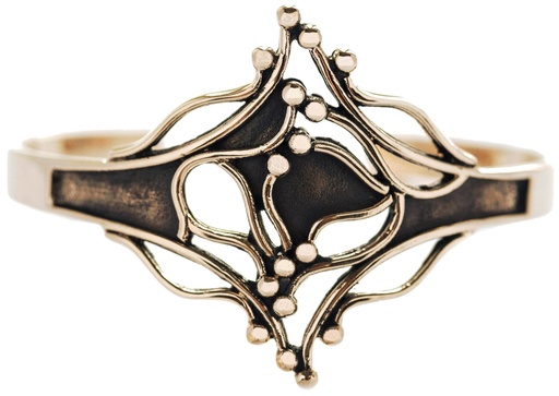 [armb34] Armreif Wilde Flammen 2 aus Bronze – Boho Damen Armschmuck Ø 6,7 cm organisch