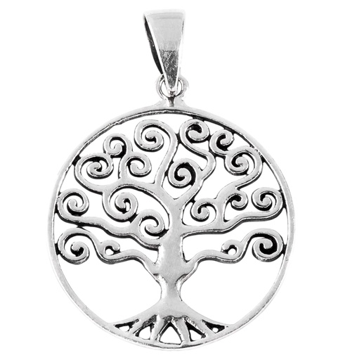 [am190] Lebensbaum-Anhänger MAJA aus 925er Silber – Symbol für Wachstum und Verbundenheit (2,9 cm)
