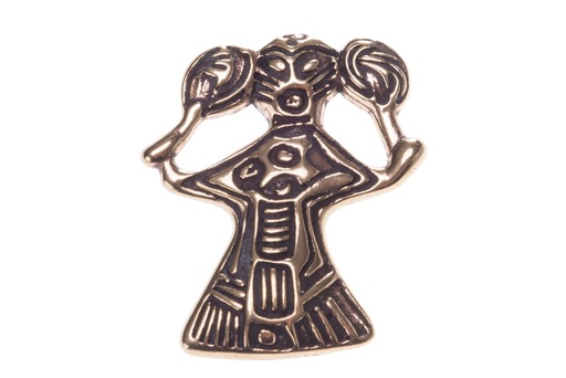 [avb529] Wikinger Anhänger 'Valküre' aus Bronze - Mittelalter, Larp, Reenactment Schmuck