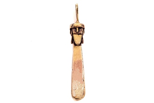 [avb552-2] Anhänger, klein 'Swiatowid' Slawische Gottheit Bronze Schmuck
