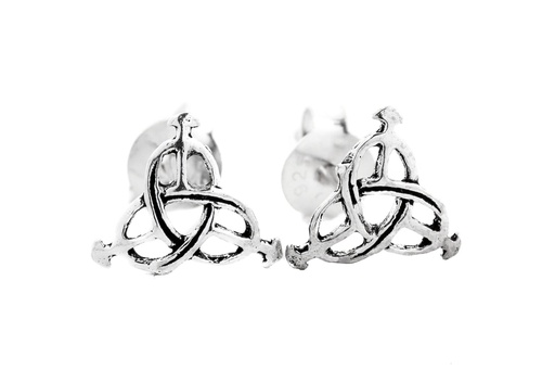 [ost101] Ohrstecker SIANA aus 925er Silber 7 mm – Keltischer Dreiheitsknoten Schmuck