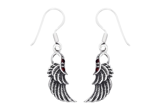 [Oh82-2] Schmuck Ohrhänger Alina Engelsflügel 3,2 cm – Silber 925 – Zarte Ohrringe mit himmlischer Symbolik