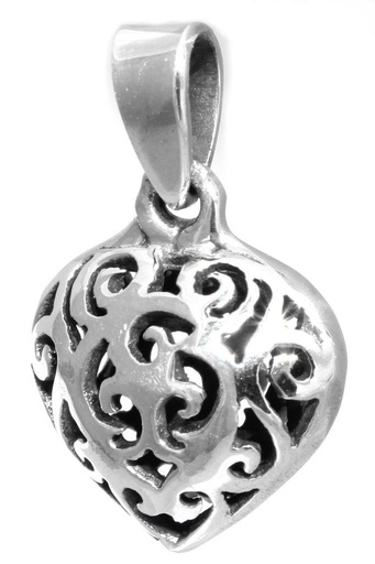 [am203] Amulett, Anhänger 'Herz Eliana' aus Silber 925 - Mittelalter, Larp, Fantasy Schmuck