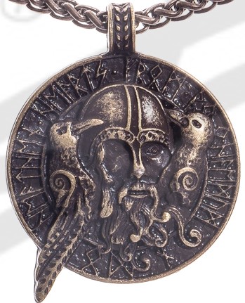 [P-5106-21] Anhänger ODIN , altmessingfarben