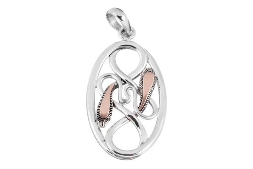 [am136] Schlangen-Amulett WIRA aus 925er Silber – Symbol für Weisheit und Erneuerung (3,6 cm)