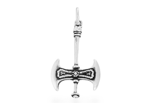 [av19] Wikinger Anhänger 'Wikinger Kampfaxt' aus Silber 925 - Mittelalter, Larp, Reenactment Schmuck