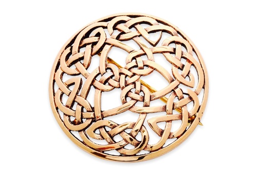 [fb68] Fibel Brosche 'Keltische Rundfibel - Varisca' aus Bronze - Mittelalter, Larp, Fantasy Schmuck