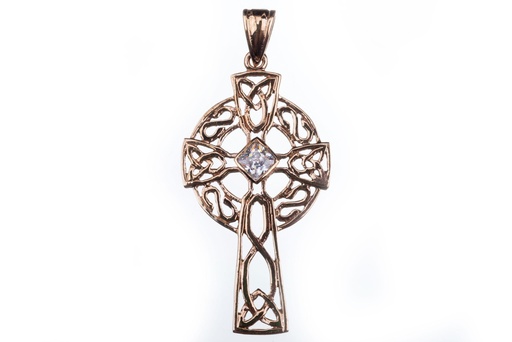 [akb6-3] Keltisches Amulett, Anhänger 'Arcana Keltisches Kreuz' aus Bronze- Mittelalter, Larp, Reenactment Schmuck